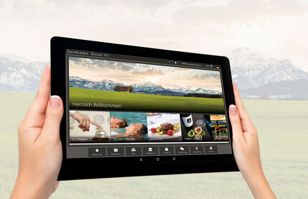 Digital guest directory in the layout of the Hotel Das Weitblick